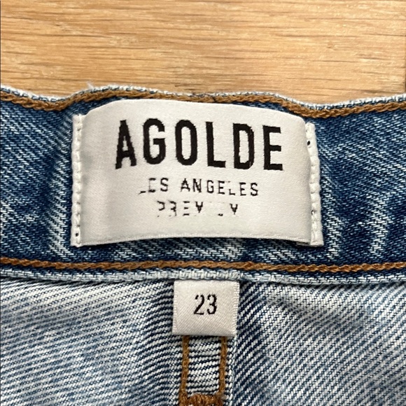 Agolde Classic Blue Denim Jeans - Picture 2 of 4